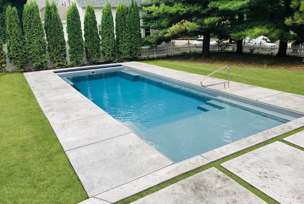 pool in backyard.